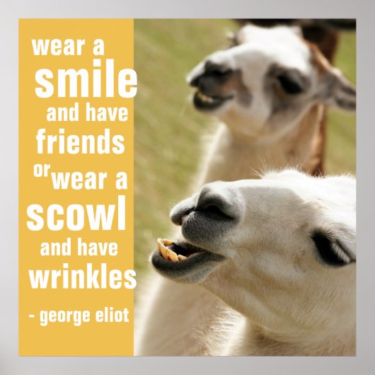 Draag een glimlach en heeft vrienden George Eliot Poster (Voorkant)