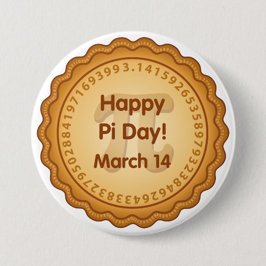Draag een Happy Pi Day Ronde Button 7,6 Cm (Voorkant)