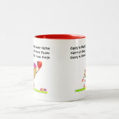 Draag een hart dat nooit haat tweekleurige koffiemok (Center)