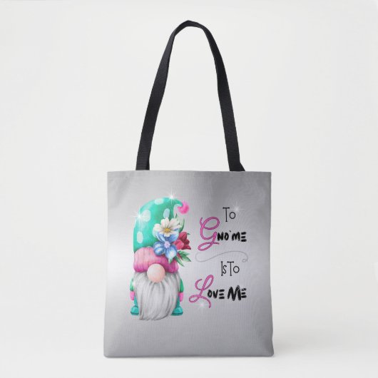 Draag een kleine Whimsy in deze Schattige Gnome Tote Bag (Voorkant)