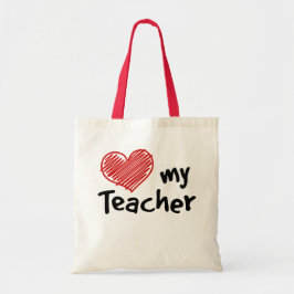 Draag een Liefde Mijn Leraar Tote Bag