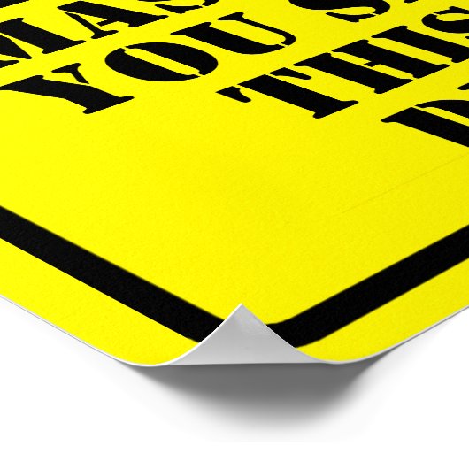 Draag een Masker Bericht Poster (Hoek)