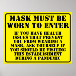 Draag een Masker Bericht Poster