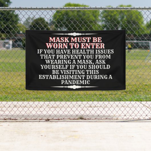 Draag een Masker Bericht Spandoek (Insitu)