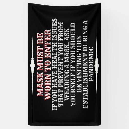 Draag een Masker Bericht Spandoek (Verticaal)