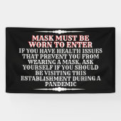 Draag een Masker Bericht Spandoek (Horizontaal)