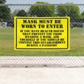 Draag een Masker Bericht Spandoek (Insitu)