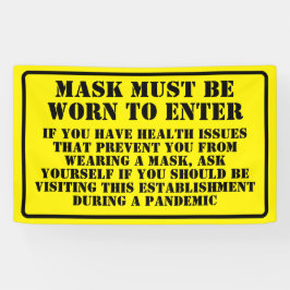 Draag een Masker Bericht Spandoek