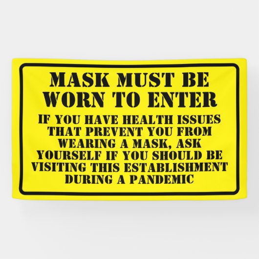 Draag een Masker Bericht Spandoek (Horizontaal)