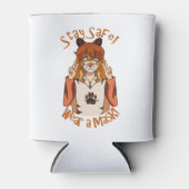Draag een Masker! Blikjeskoeler (Voorkant)