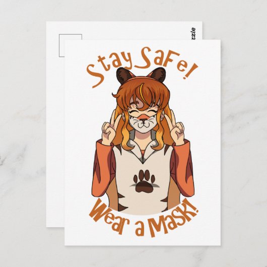 Draag een Masker! Briefkaart (Voorkant / Achterkant)