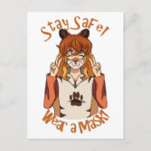 Draag een Masker! Briefkaart (Voorkant)