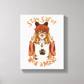 Draag een Masker! Canvas Afdruk (Voorkant)