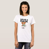 Draag een Masker Cute Dog T-Shirt (Voorkant volledig)