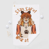 Draag een Masker! Golfhanddoek (Insitu)