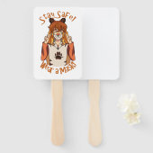 Draag een Masker! Handwaaier (Voorkant en achterkant)