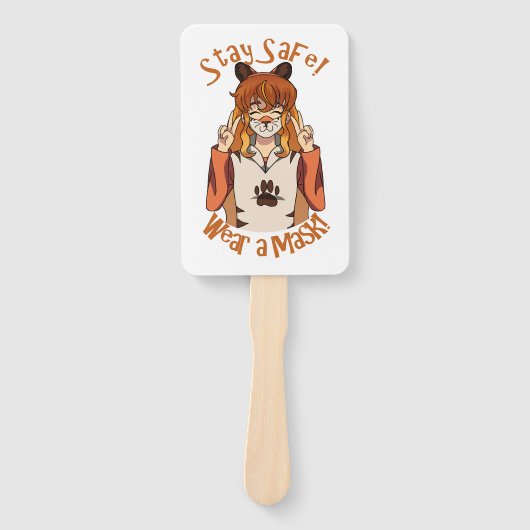 Draag een Masker! Handwaaier (Voorkant)