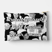 Draag een masker in zwart-witte stijl etui (Achterkant)