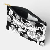 Draag een masker in zwart-witte stijl etui (Open)