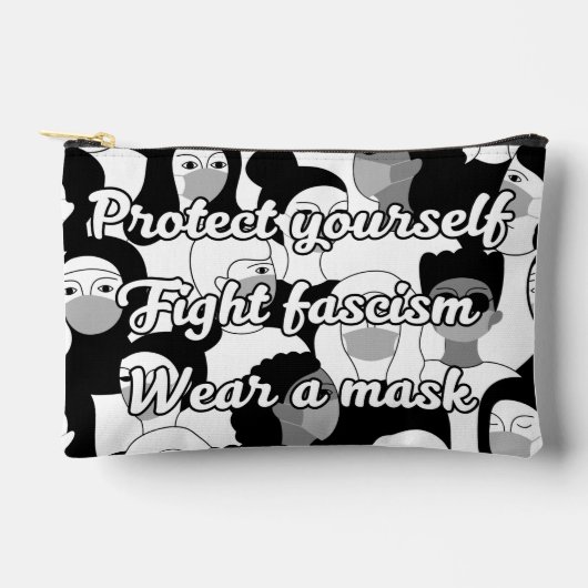 Draag een masker in zwart-witte stijl etui (Voorkant)