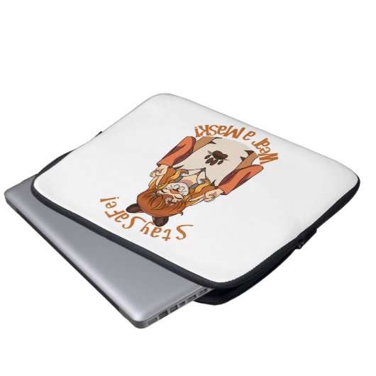 Draag een Masker! Laptop Sleeve (Voorkant onderkant)
