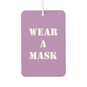 Draag een masker, lavender witte minimalistische a luchtverfrisser