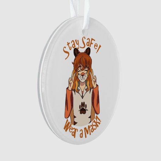 Draag een Masker! Ornament (voorkant)