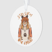 Draag een Masker! Ornament (voorkant)