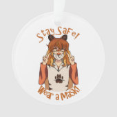 Draag een Masker! Ornament (voorkant)