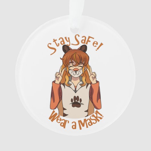 Draag een Masker! Ornament (voorkant)