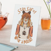 Draag een Masker! Reclamebord Met Voetstuk (Insitu)