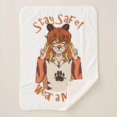 Draag een Masker! Sherpa Deken (Voorkant)