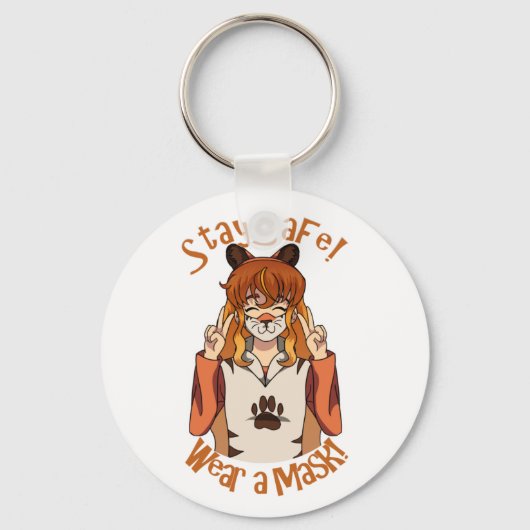 Draag een Masker! Sleutelhanger (Voorkant)
