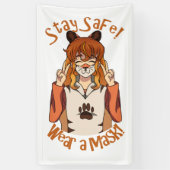 Draag een Masker! Spandoek (Verticaal)