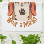 Draag een Masker! Theedoek (Gevouwen)