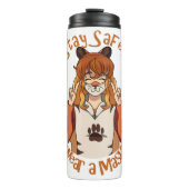 Draag een Masker! Thermosbeker (Voorkant)