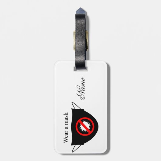 Draag een Masker Thunder_Cove Bagagelabel (Achterkant verticaal)