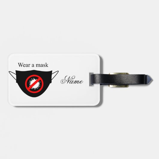 Draag een Masker Thunder_Cove Bagagelabel (Achterkant horizontaal)