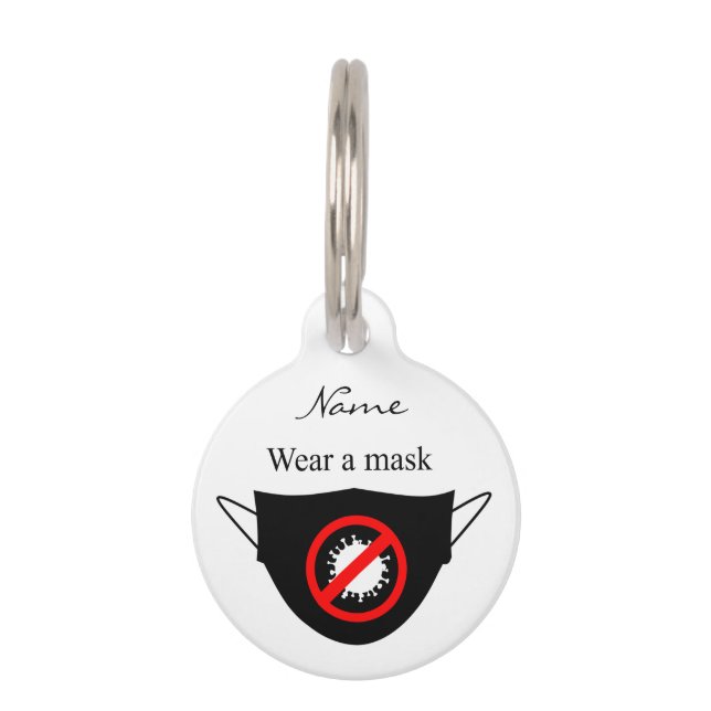 Draag een Masker Thunder_Cove Huisdierpenning (Voorkant)