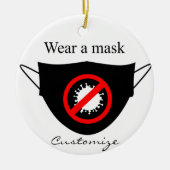 Draag een Masker Thunder_Cove Keramisch Ornament (Voorkant)