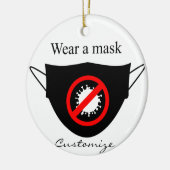 Draag een Masker Thunder_Cove Keramisch Ornament (Links)