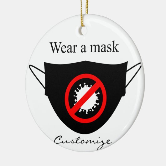 Draag een Masker Thunder_Cove Keramisch Ornament (Links)