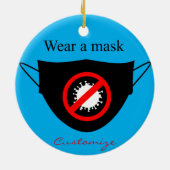 Draag een Masker Thunder_Cove Keramisch Ornament (Achterkant)