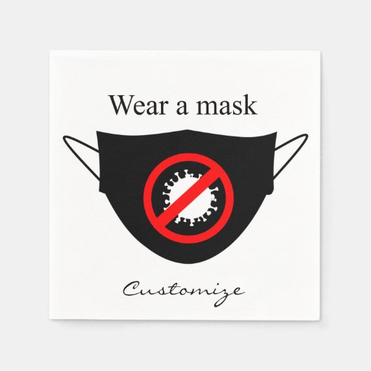 Draag een Masker Thunder_Cove Servet (Voorkant)