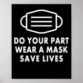 Draag een Masker Uw Deel Volksgezondheid PSA Poster (Voorkant)