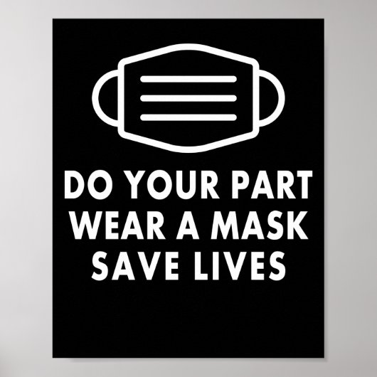 Draag een Masker Uw Deel Volksgezondheid PSA Poster (Voorkant)