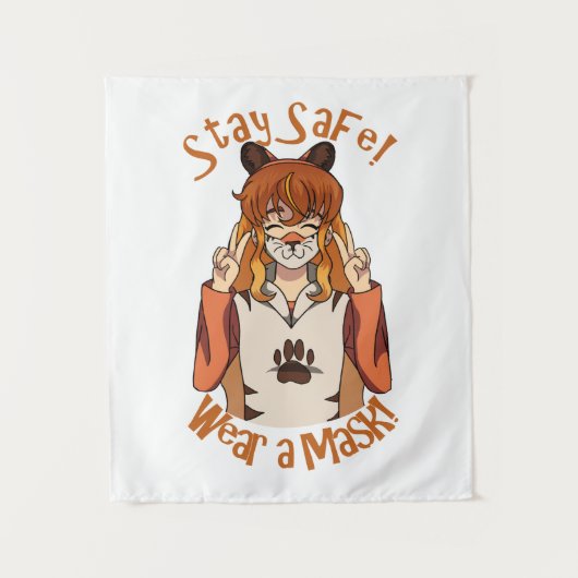 Draag een Masker! Wandkleed (Voorkant)