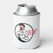 Draag een maskerriveter stijl blikjeskoeler (Blikje Voorkant)