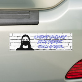 Draag een maskerstijl van graffiti bumpersticker