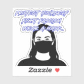 Draag een maskerstijl van graffiti sticker (Vel)